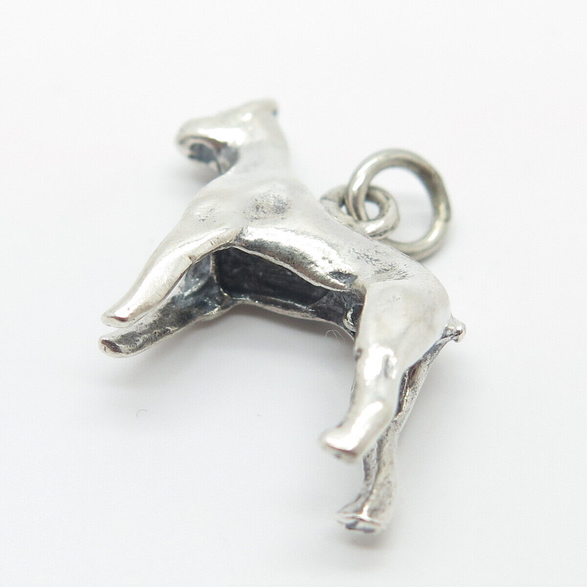 925 Sterling Silver Vintage Dog Charm Pendant