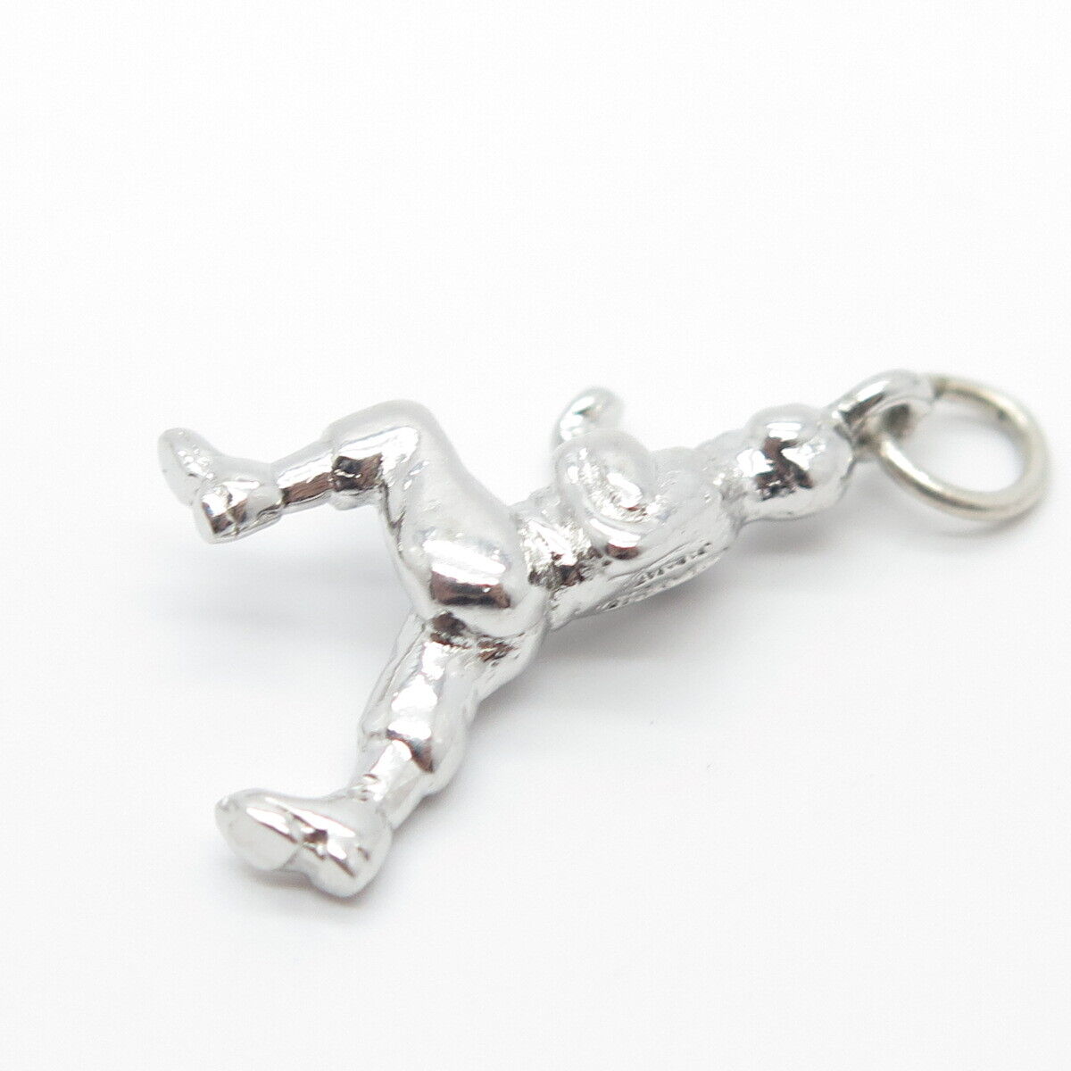 925 Sterling Silver Vintage American Football Player Charm Pendant