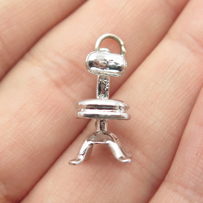 925 Sterling Silver Vintage Chair Pendant