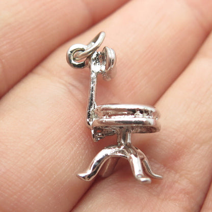 925 Sterling Silver Vintage Chair Pendant