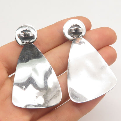 925 Sterling Silver Vintage Modernist Dangling Earrings