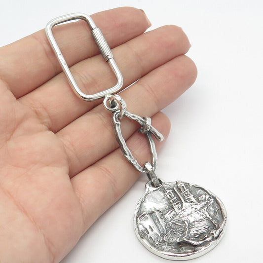 800 Silver Vintage Storyteller Key Ring