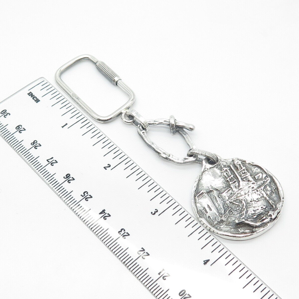 800 Silver Vintage Storyteller Key Ring