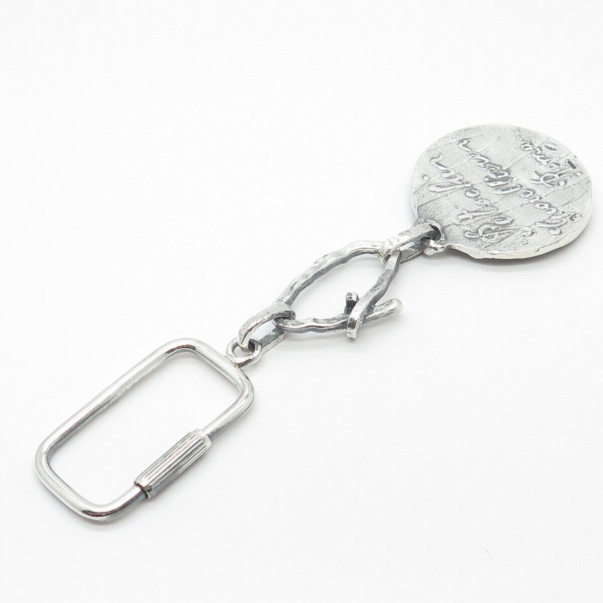 800 Silver Vintage Storyteller Key Ring