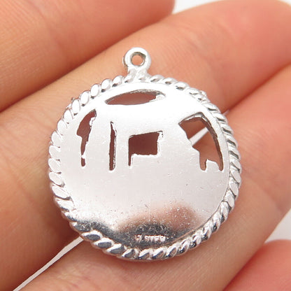 925 Sterling Silver Vintage "Toronto" City Charm Pendant