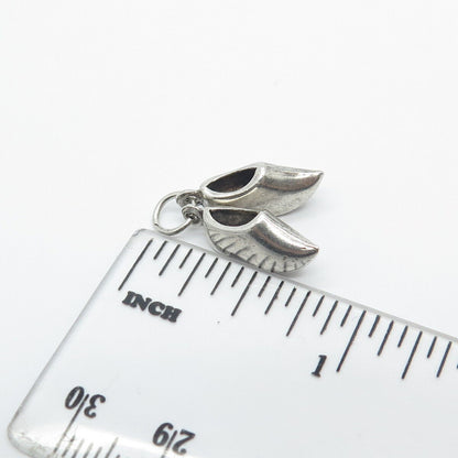 925 Sterling Silver Vintage Clogs Shoes Charm Pendant