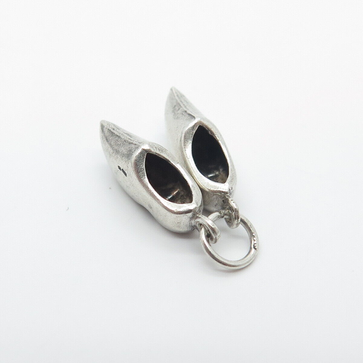 925 Sterling Silver Vintage Clogs Shoes Charm Pendant