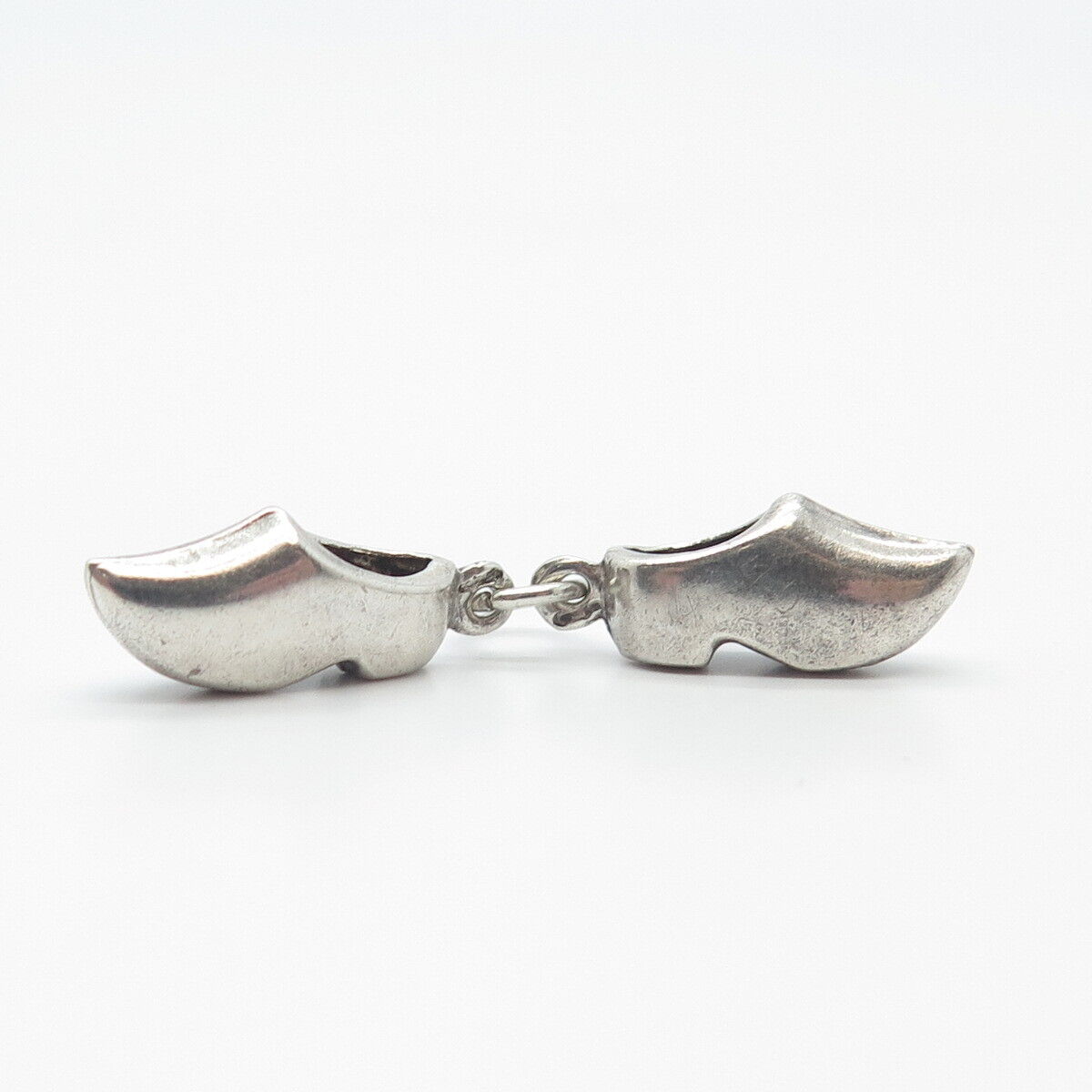 925 Sterling Silver Vintage Clogs Shoes Charm Pendant