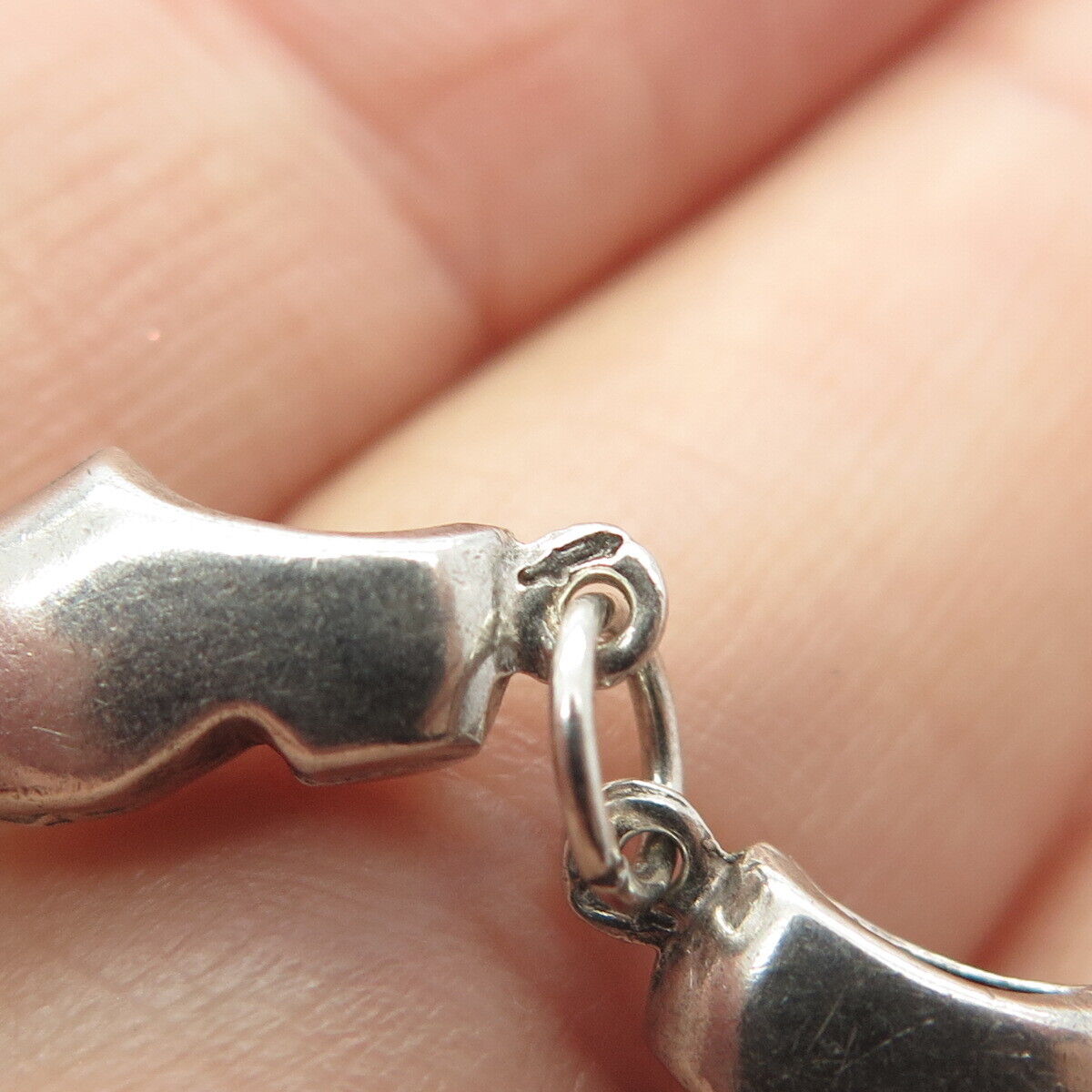 925 Sterling Silver Vintage Clogs Shoes Charm Pendant