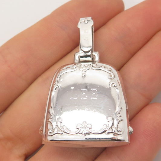 925 Sterling Silver Antique Webster "Lee" Ornate Pendant