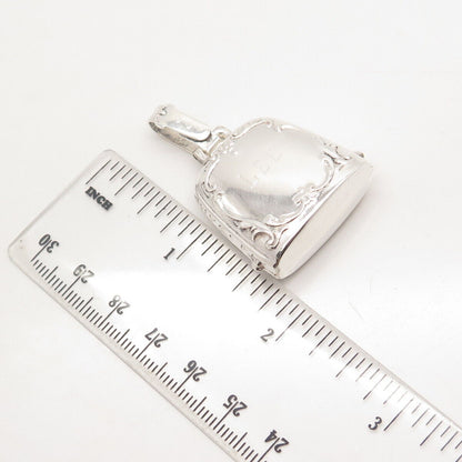 925 Sterling Silver Antique Webster "Lee" Ornate Pendant