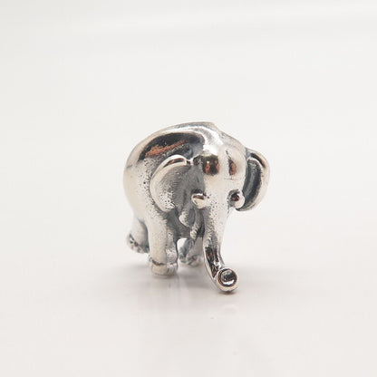 925 Sterling Silver Vintage Elephant for Good Luck Slide Pendant