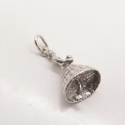 925 Sterling Silver Vintage Lady w/ Bouquet Charm Pendant