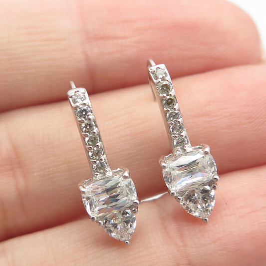 925 Sterling Silver C Z Earrings