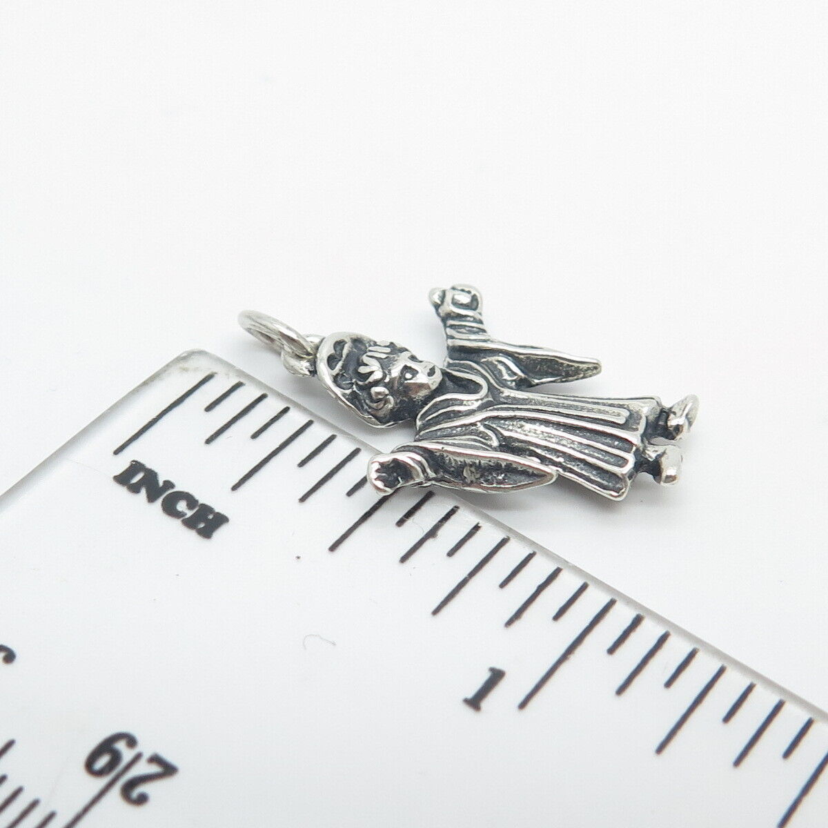 835 Silver Vintage Graduated Student 3D Charm Pendant