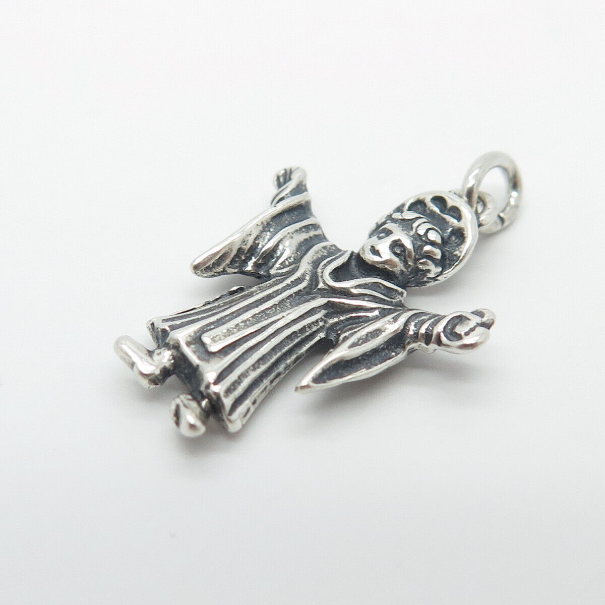 835 Silver Vintage Graduated Student 3D Charm Pendant