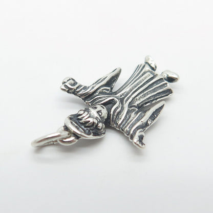 835 Silver Vintage Graduated Student 3D Charm Pendant