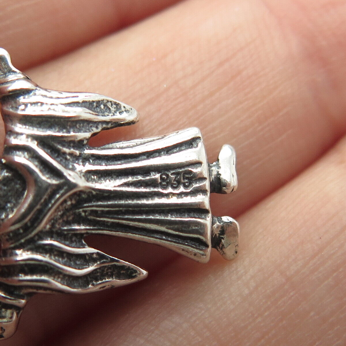 835 Silver Vintage Graduated Student 3D Charm Pendant