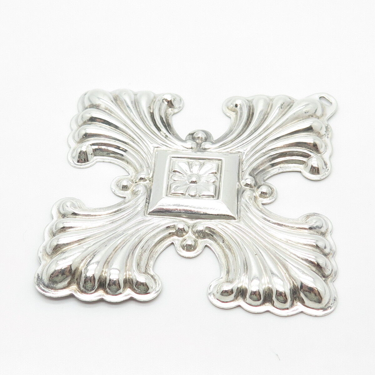 925 Sterling Silver Vintage Reed & Barton 1973 Cross Ornament Pendant