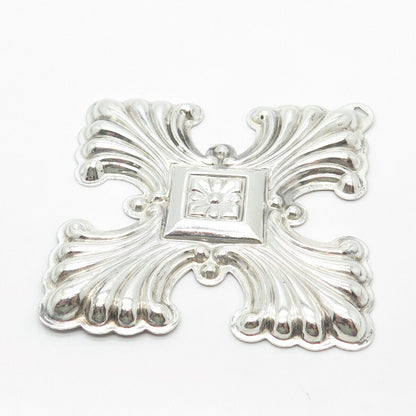 925 Sterling Silver Vintage Reed & Barton 1973 Cross Ornament Pendant