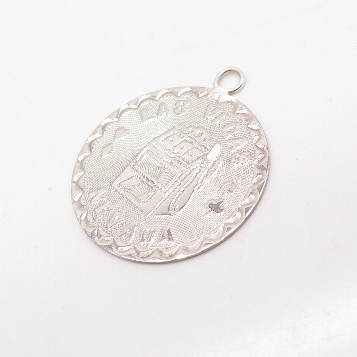 925 Sterling Silver Vintage "Nevada" Round Pendant