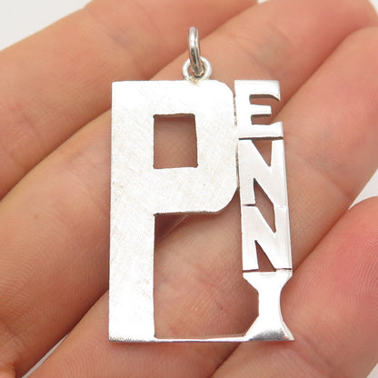 925 Sterling Silver Vintage "Penny" Personalized Pendant