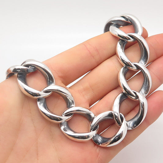 925 Sterling Silver Vintage Mexico Cable Chain Necklace 14"