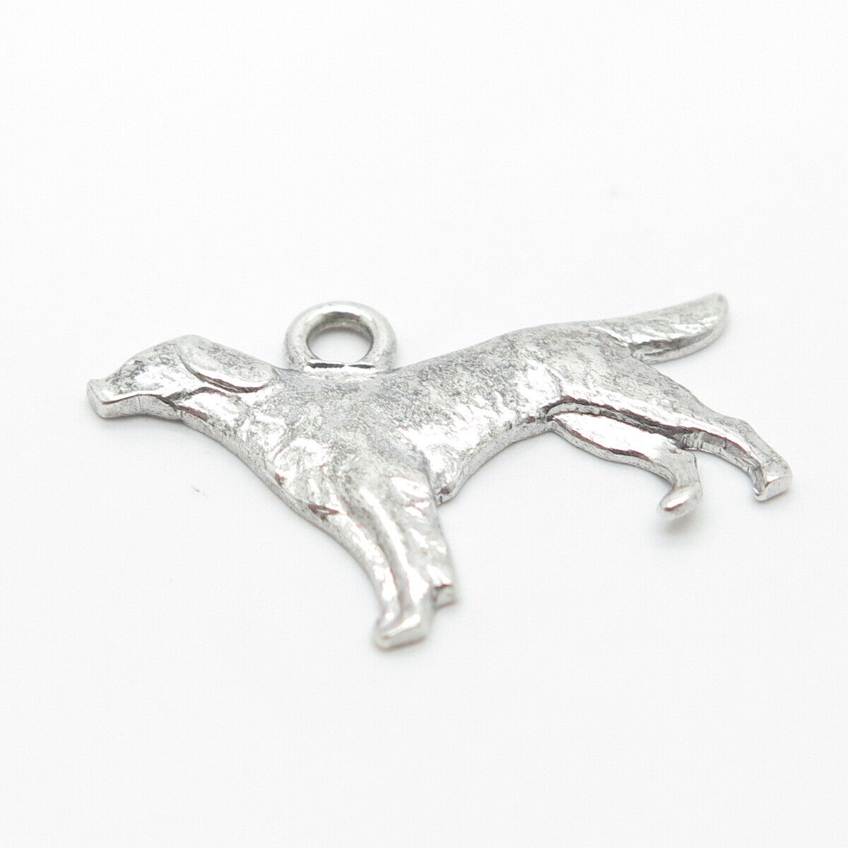 925 Sterling Silver Vintage STG JMF Dog Charm Pendant