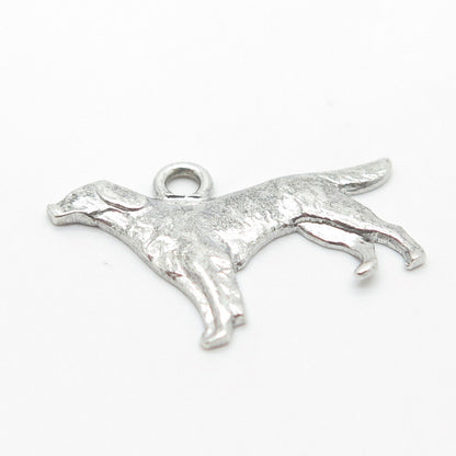 925 Sterling Silver Vintage STG JMF Dog Charm Pendant