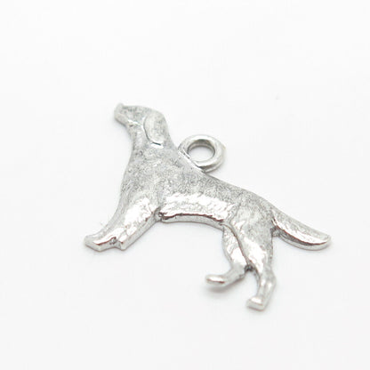 925 Sterling Silver Vintage STG JMF Dog Charm Pendant