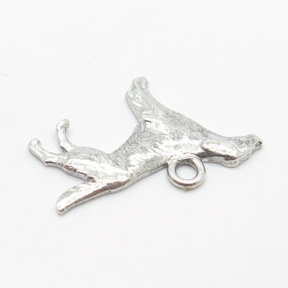 925 Sterling Silver Vintage STG JMF Dog Charm Pendant