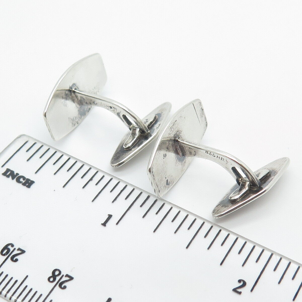 835 Silver Vintage Etched Cufflinks