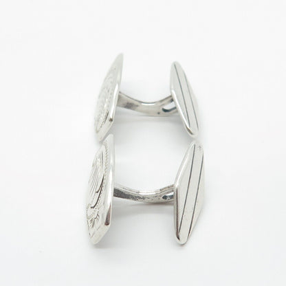 835 Silver Vintage Etched Cufflinks