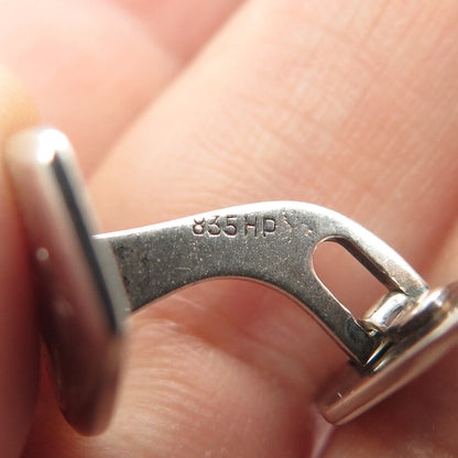 835 Silver Vintage Etched Cufflinks