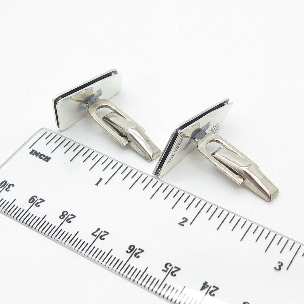 925 Sterling Silver Vintage Mexico Horse Harness Cart Cufflinks