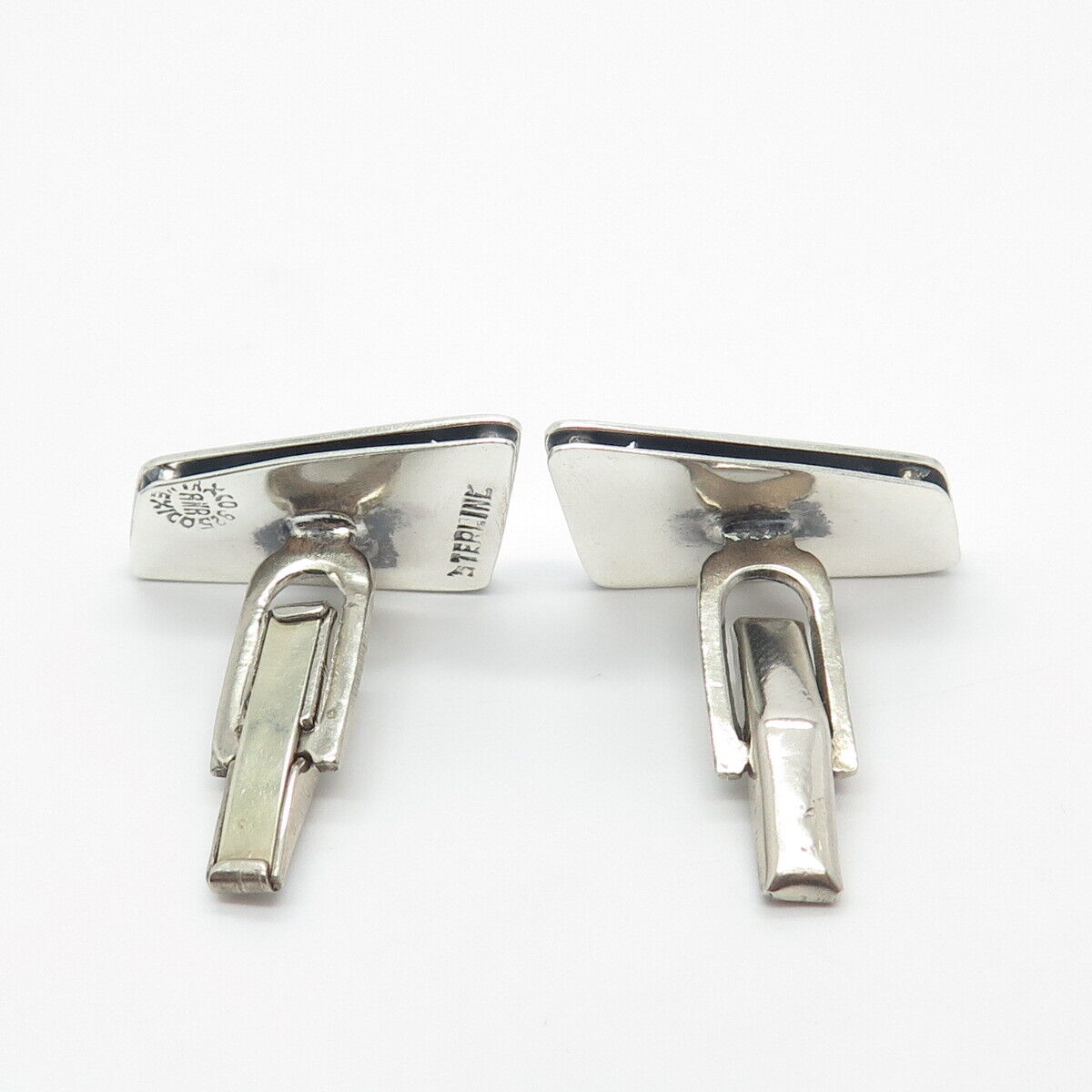 925 Sterling Silver Vintage Mexico Horse Harness Cart Cufflinks