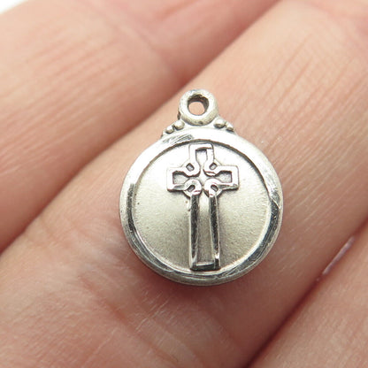 925 Sterling Silver Vintage Hayward Cross Religious Charm Pendant