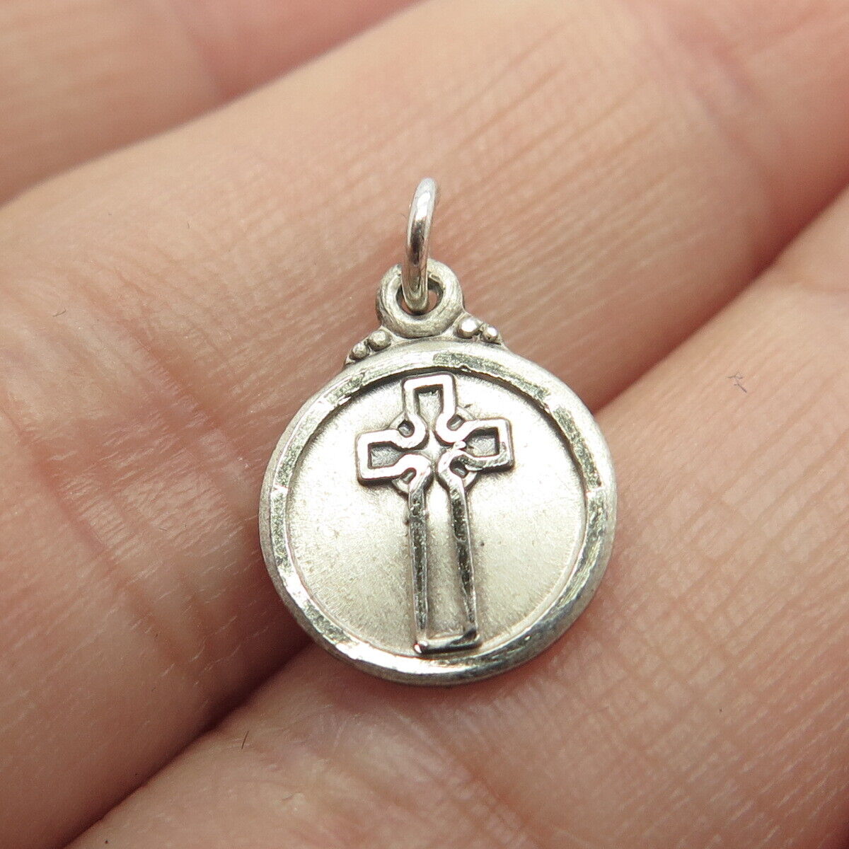 925 Sterling Silver Vintage Hayward Cross Religious Charm Pendant