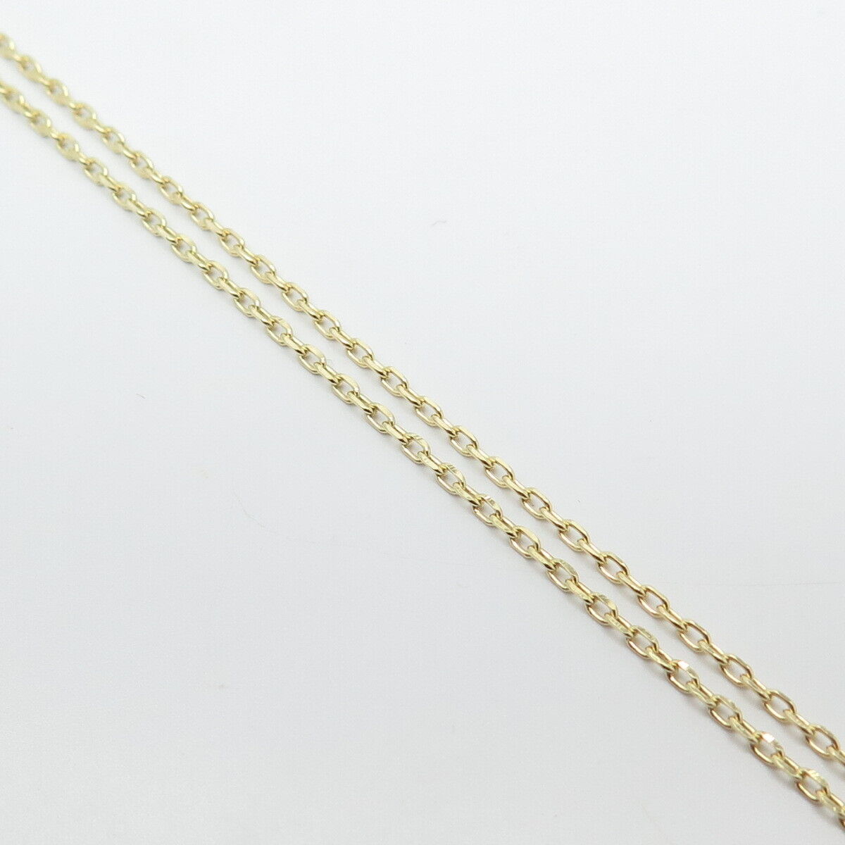 925 Sterling Silver Gold Plated Floral Rolo Chain Necklace 18"