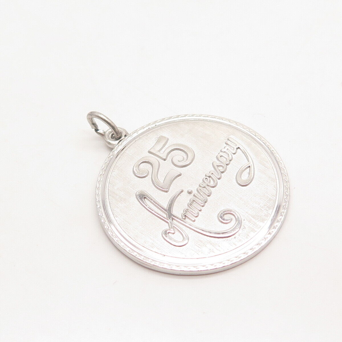 925 Sterling Silver Griffith & Sons Vintage "25 Anniversary" Round Pendant