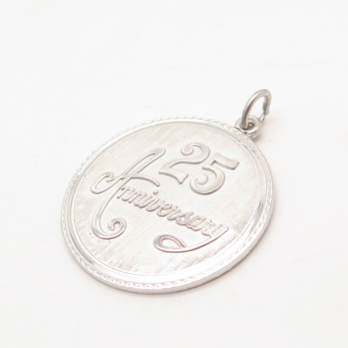 925 Sterling Silver Griffith & Sons Vintage "25 Anniversary" Round Pendant