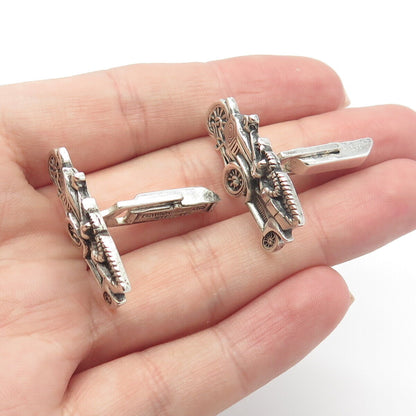 925 Sterling Silver Vintage F&S Retro Car Cufflinks