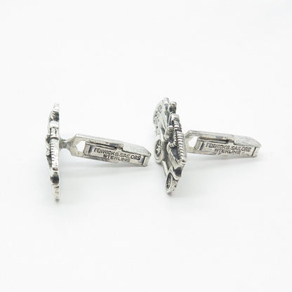 925 Sterling Silver Vintage F&S Retro Car Cufflinks