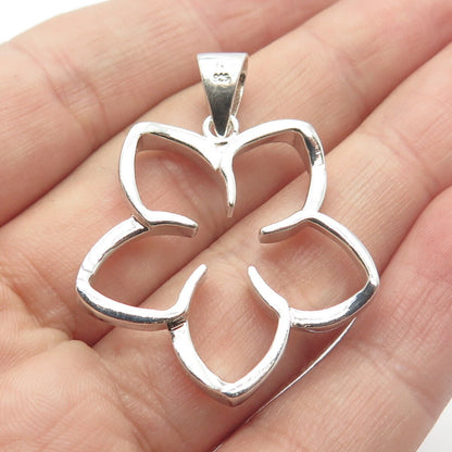 925 Sterling Silver Vintage Floral Pendant