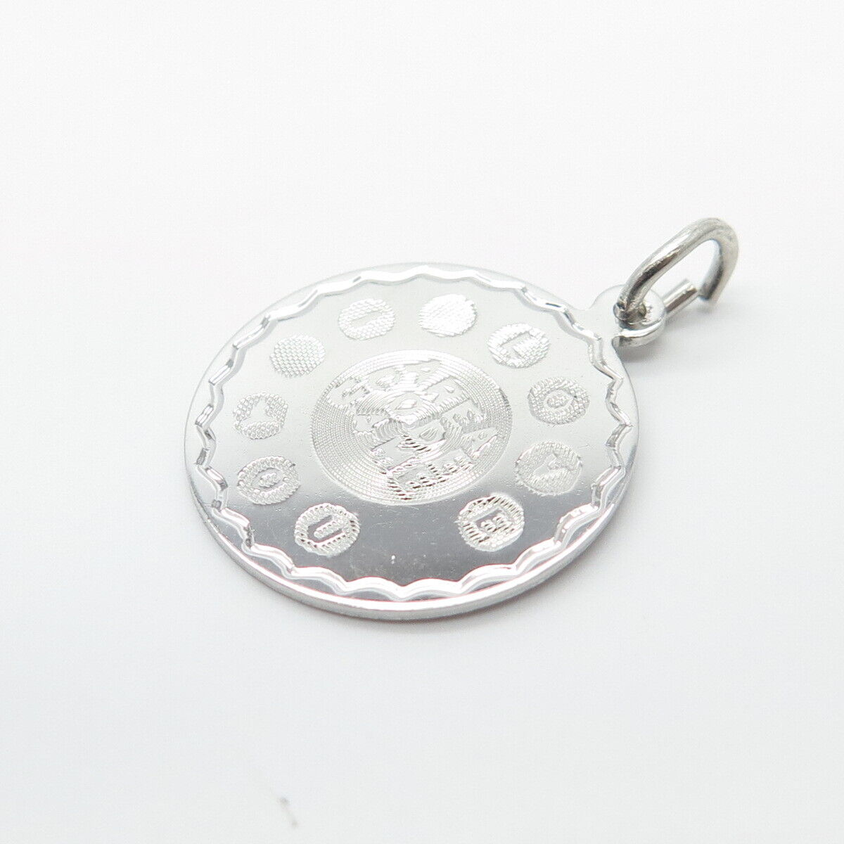 925 Sterling Silver Vintage "I Love You" Charm Pendant