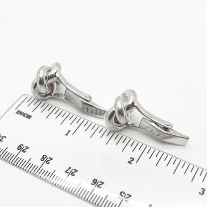 925 Sterling Silver Vintage Twisted Knot Cufflinks