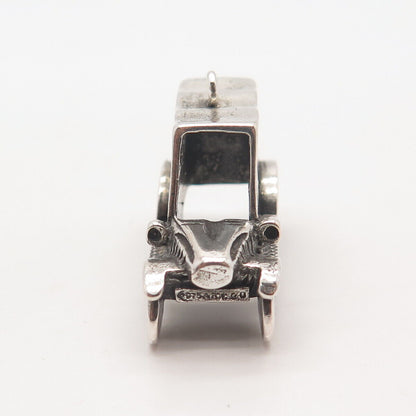 925 Sterling Silver Vintage Retro Car Charm Pendant