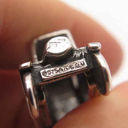 925 Sterling Silver Vintage Retro Car Charm Pendant