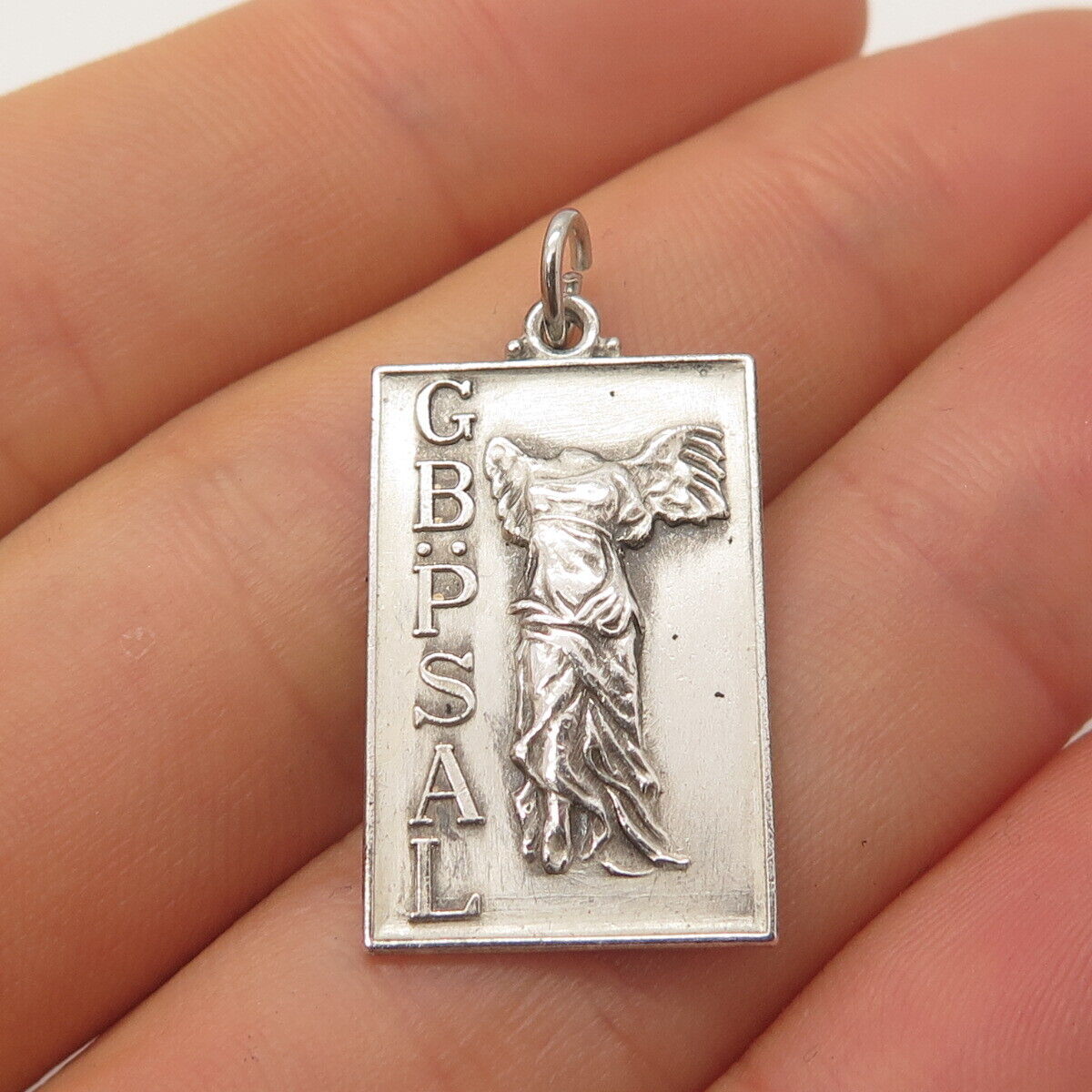 925 Sterling Silver Vintage GBPSAL Headless Angel Pendant