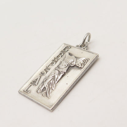 925 Sterling Silver Vintage GBPSAL Headless Angel Pendant